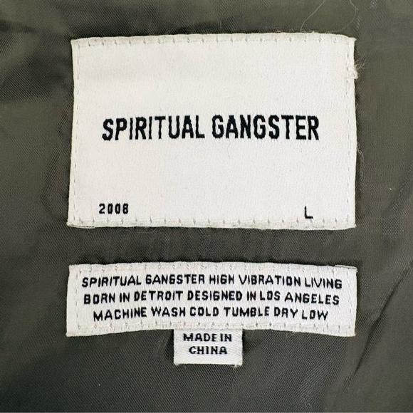 #326 SPIRITUAL GANGSTER Retail $200 Rare DT LA Warrior Jacket - Picture 3 of 13